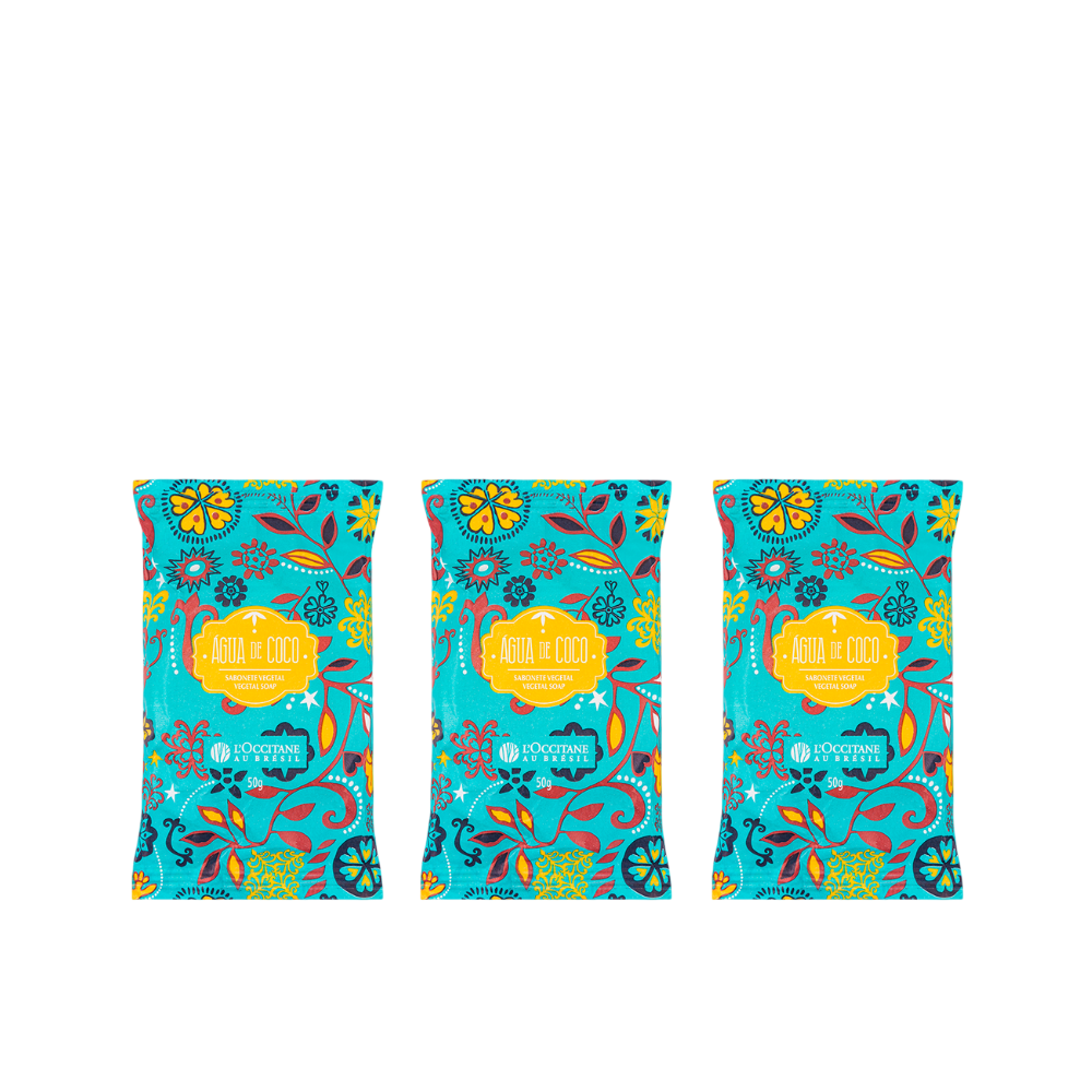 Trio de Sabonetes &Aacute;gua de Coco 50g, ,  large image number 0